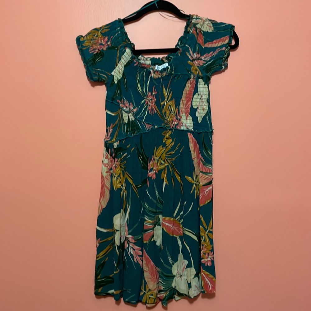 Patrons of The Peace Midi Dress in Blue Lagoon Print
